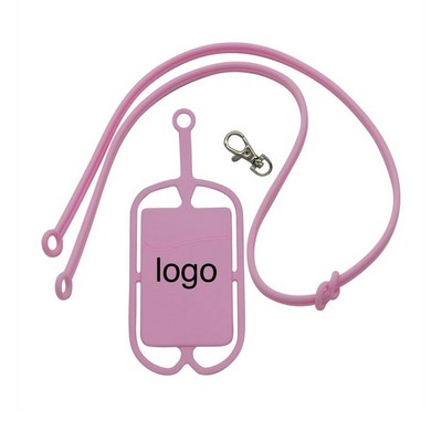 Silicone Lanyard With Phone Holder & Wallet