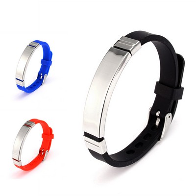 Stainless Steel Silicone Bracelet