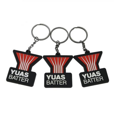 Custom Logo Soft Key Ring Individuality PVC Keychain