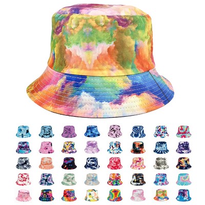 Double Sided Unisex Tie Dye Bucket Hat