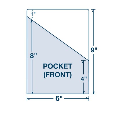 Foil Stamped 6" x 9" Mid-Size Pocket Page with Angle Cut Pocket on Group D Premium Linen Stock