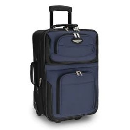 Traveler's Choice® Amsterdam Soft Side Rolling Carry On Upright Suitcase (Navy)