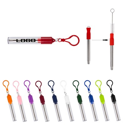 Collapsible Stainless Steel Straw Kit