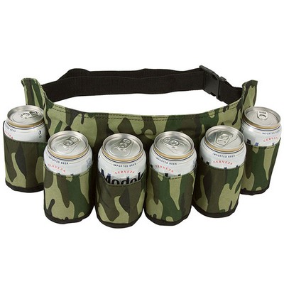 6 Cans Camouflage Redneck Beer Soda Holster Belt