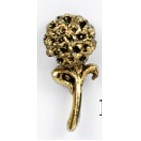 Round Filigreed Flower Stock Casting Lapel Pin