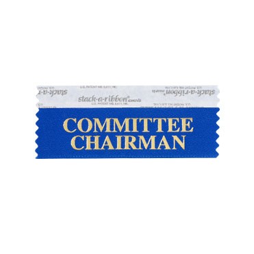 Committee Chairman Stk A Rbn Blue Ribbon Gold Imprint