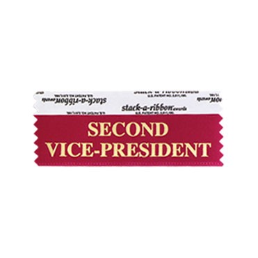 Second Vp Stk A Rbn Maroon Ribbon Gold Imprint