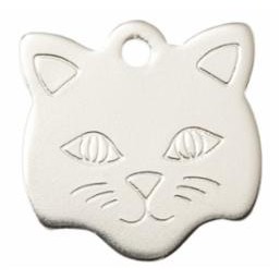 Silver Kitty Pet ID Tag