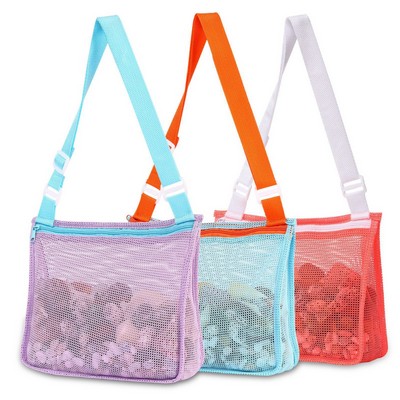 Shell And Peeble Collection Mesh Beach Bag