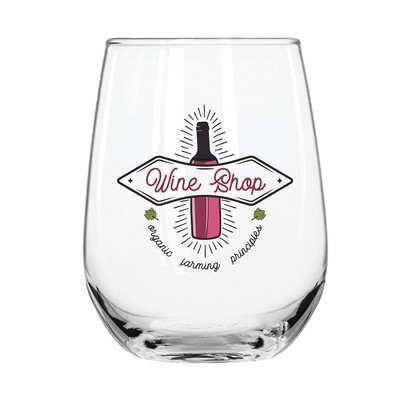 17 oz. Stemless Wine Glass, Full Color Digital