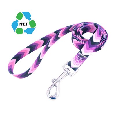 1" rPET Eco-friendly Sublimation Pet Leash w/ Metal Carabiner