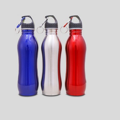 25 Oz. Stainless Steel Sports Bottles w/Carabiner