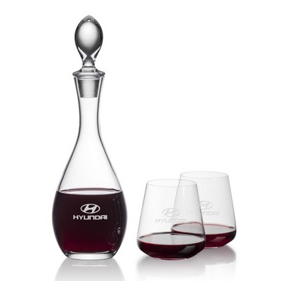 Malvern Decanter & 2 Breckland Stemless Wine