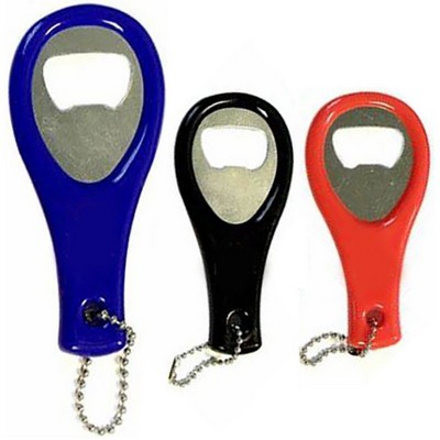 Plastic Tennis Racket Bottle Opener Keychain