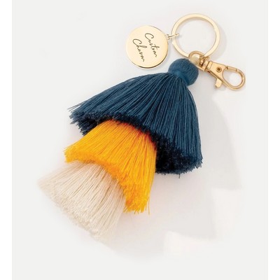 Layered tassel keychain