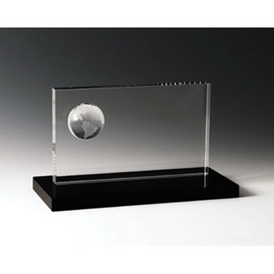 Globe Panel Award on Black Base (3½"x7¾"x4½")