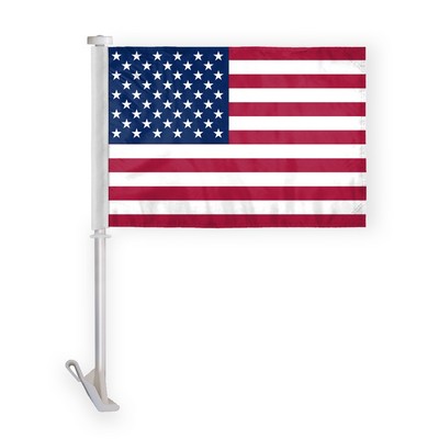 10.5"X15" wPoly 1ply USA Premium Car Flag;