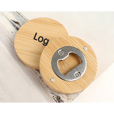 Magnetic Bamboo Bottle Opener