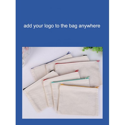 Customized Canvas Pencil Bag (8.26"W x 5.11"H)