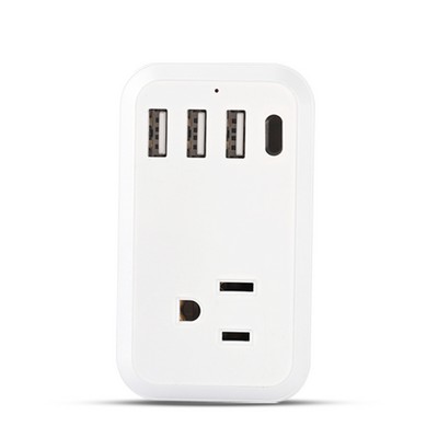 180 Rotation 3 AC Ports 4USB Ports Multiple Function Wall Charger Mold#P-06PD