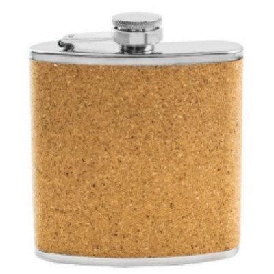 6 Oz Cork Hip Flask