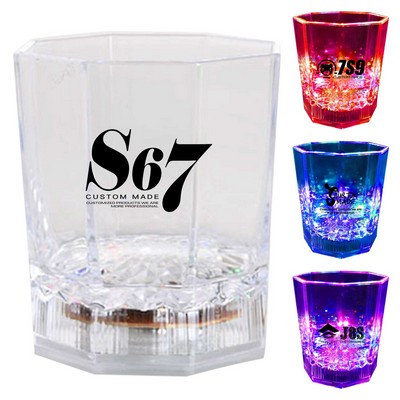 8 oz. Rocks Glass w/ Flashing LED Lights