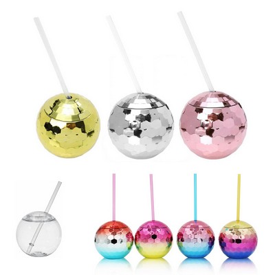 20oz Disco Ball Cup With Straw