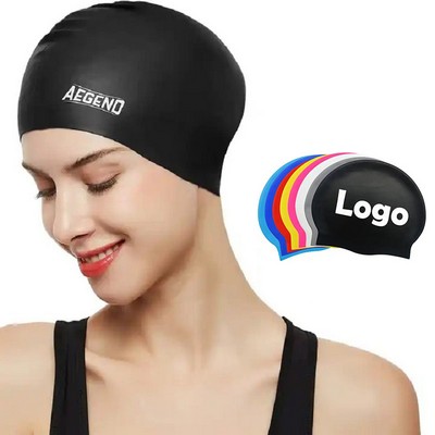 Custom Silicone Unisex Adult Kids Swimming Cap