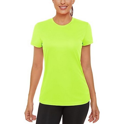 Non- ANSI Hi Viz Women's Safety Workwear Short Sleeve T-Shirt