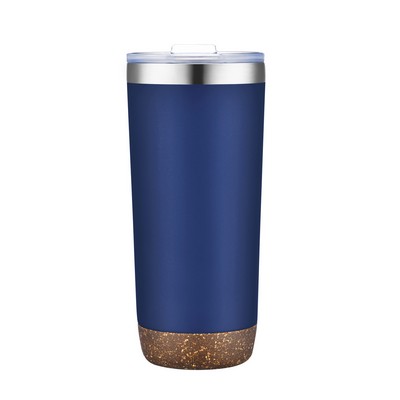 Mannitok Tumbler with Cork Bottom, 22oz, Blue