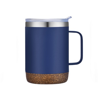 Mannitok Camp Mug with Cork Bottom, 12oz, Blue