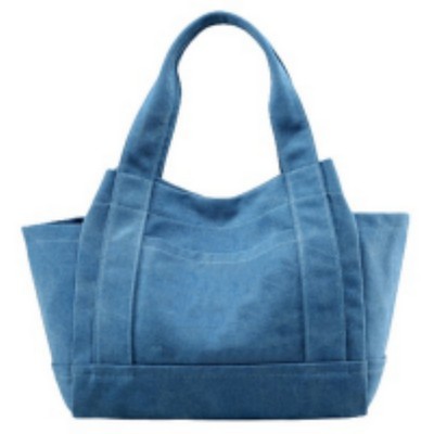 Snap-Fastener Closure Canvas Tote Bag