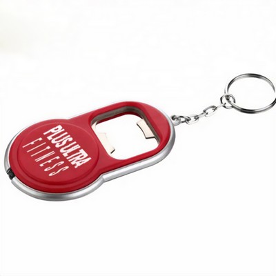 Bottle Opener and Flashlight Keychain