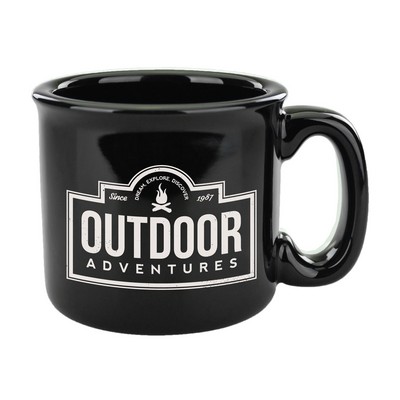 15 oz. Solid Black Campfire Mug