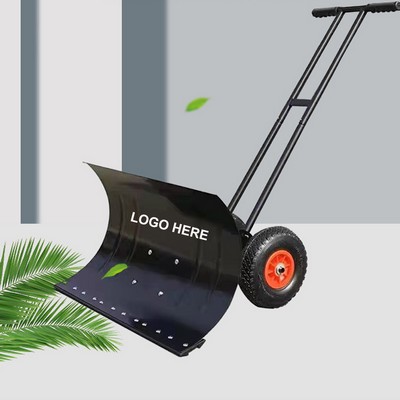 Double Pole Wheeled Snow Shovel