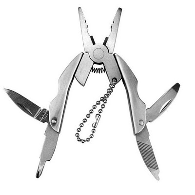 6-in-1 Foldable Stainless Steel Pliers Set w/Key Chain