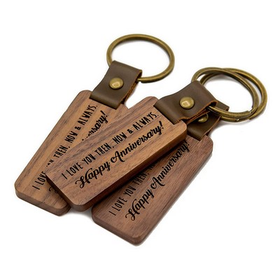 Engraved Wood Keychain