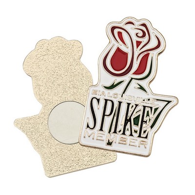 1" Lapel Pin Die Struck w/ Magnet Backing