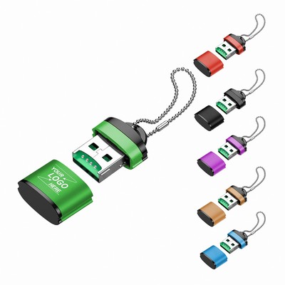 Portable TF Card Reader Keychain