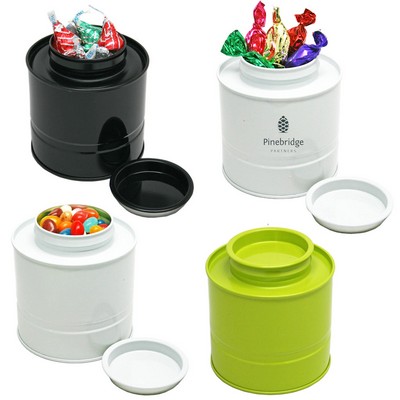 Snack Stack Canister Can Tin / Email for candy and mints pricing.