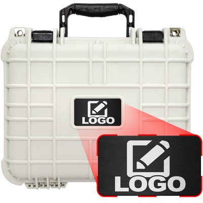 Eylar Compact White 13.37" Hard Camera Case with Custom Logo