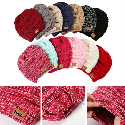 Winter Knitted Ponytail Hats