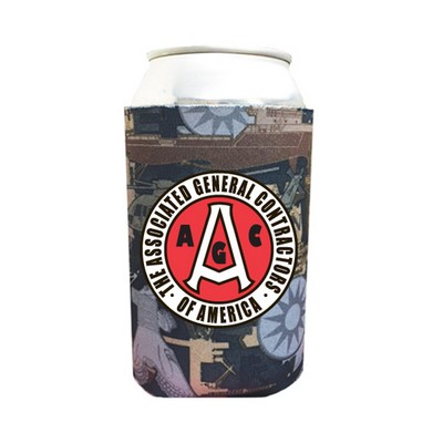 Premium Oilfield Camo Full Color Dye Sublimated Collapsible Foam Can Insulator