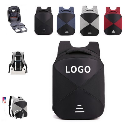 Oxford Fabric Laptop Backpack with USB Charging Port