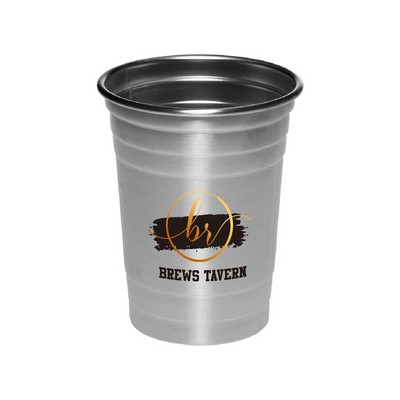 16 oz. Hop Stainless Steel Beer Cup (Full Color Imprint)