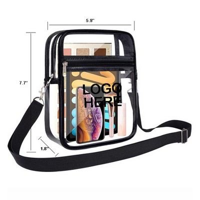 Clear PVC Crossbody Shoulder Bag