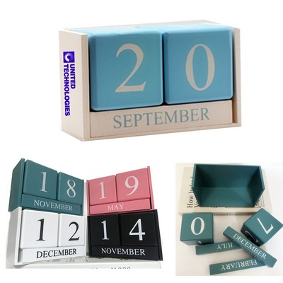 Perpetual Wooden Desktop Calendar(Free shipping)