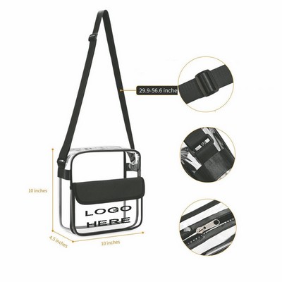 Clear PVC Waterproof Security Crossbody Shoulder Bag