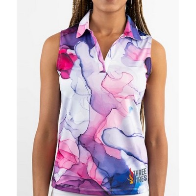 Women's Sleeveless Golf Polo - Purplicious