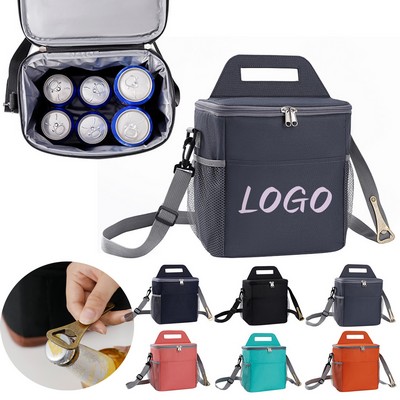 6 Can Insulated Reusable Lunch Cooler Bag